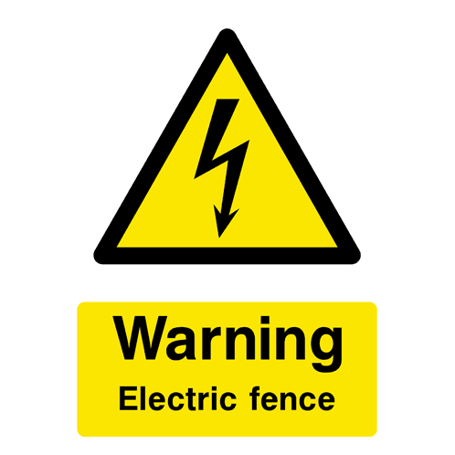 Electric Fence Sign - The Sign Shed