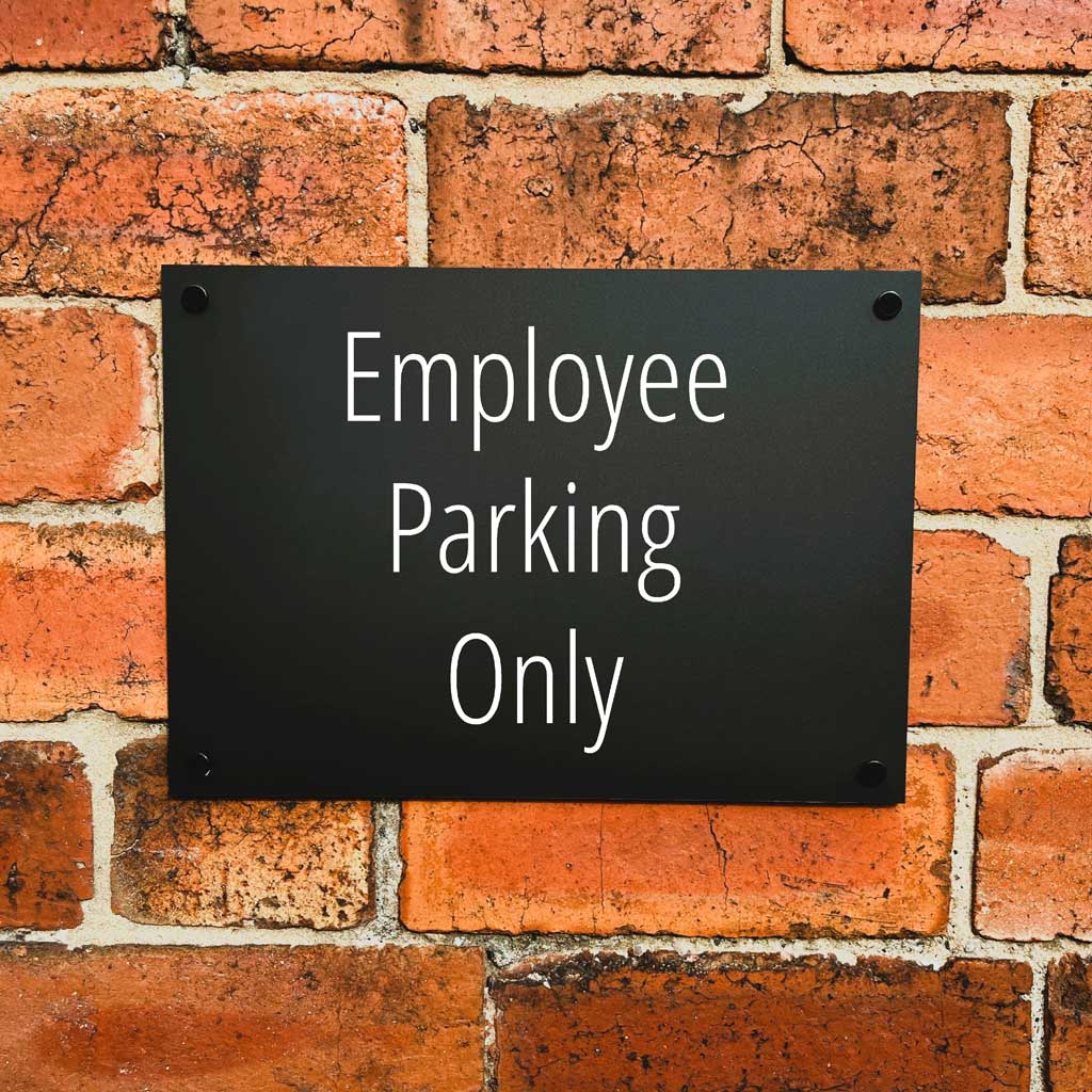 Employee Parking Only Sign Midnight Black Landscape - The Sign Shed