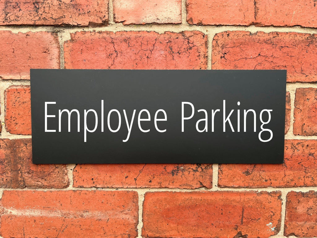 Employee Parking Sign Midnight Black Landscape - The Sign Shed