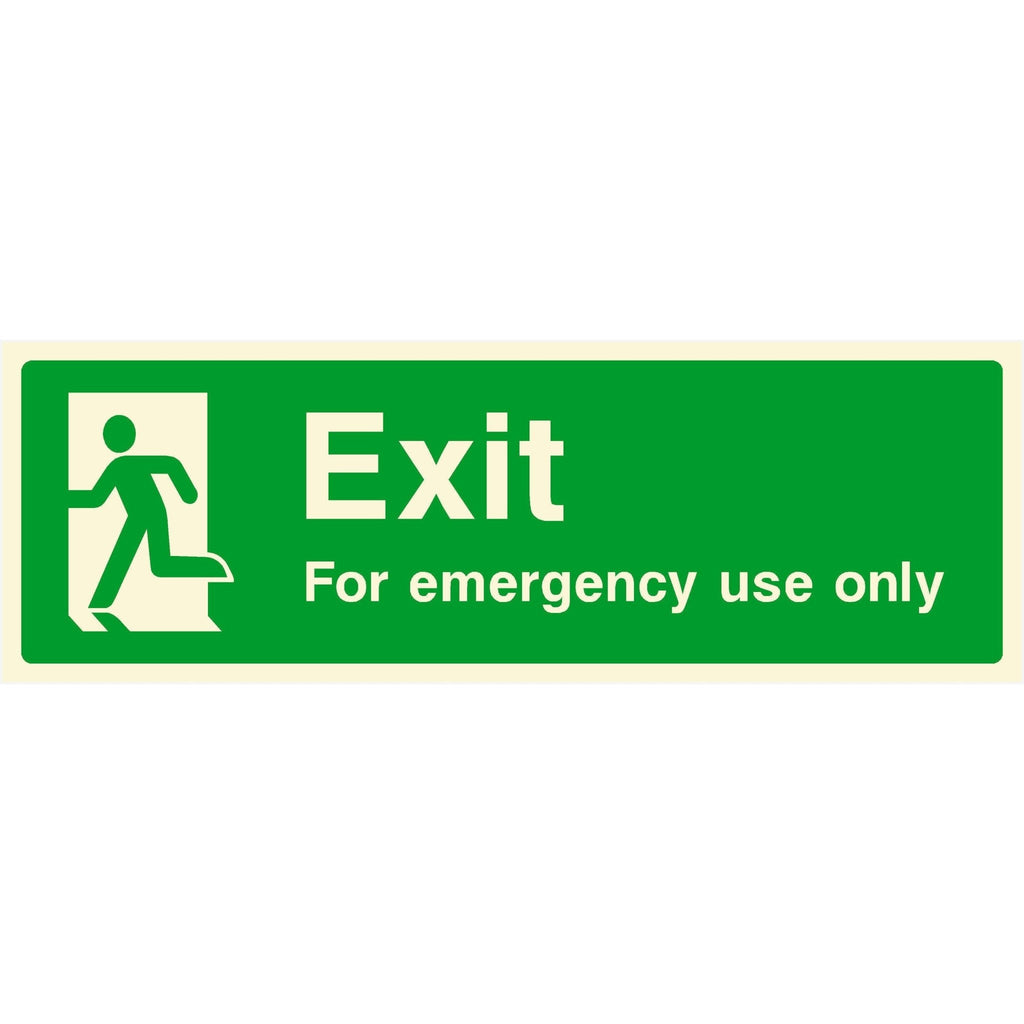 Exit For Emergency Use Only Left Sign - The Sign Shed