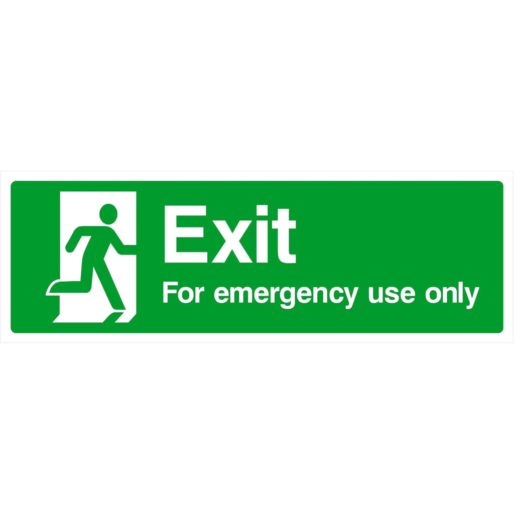 Exit For Emergency Use Only Right Sign - The Sign Shed