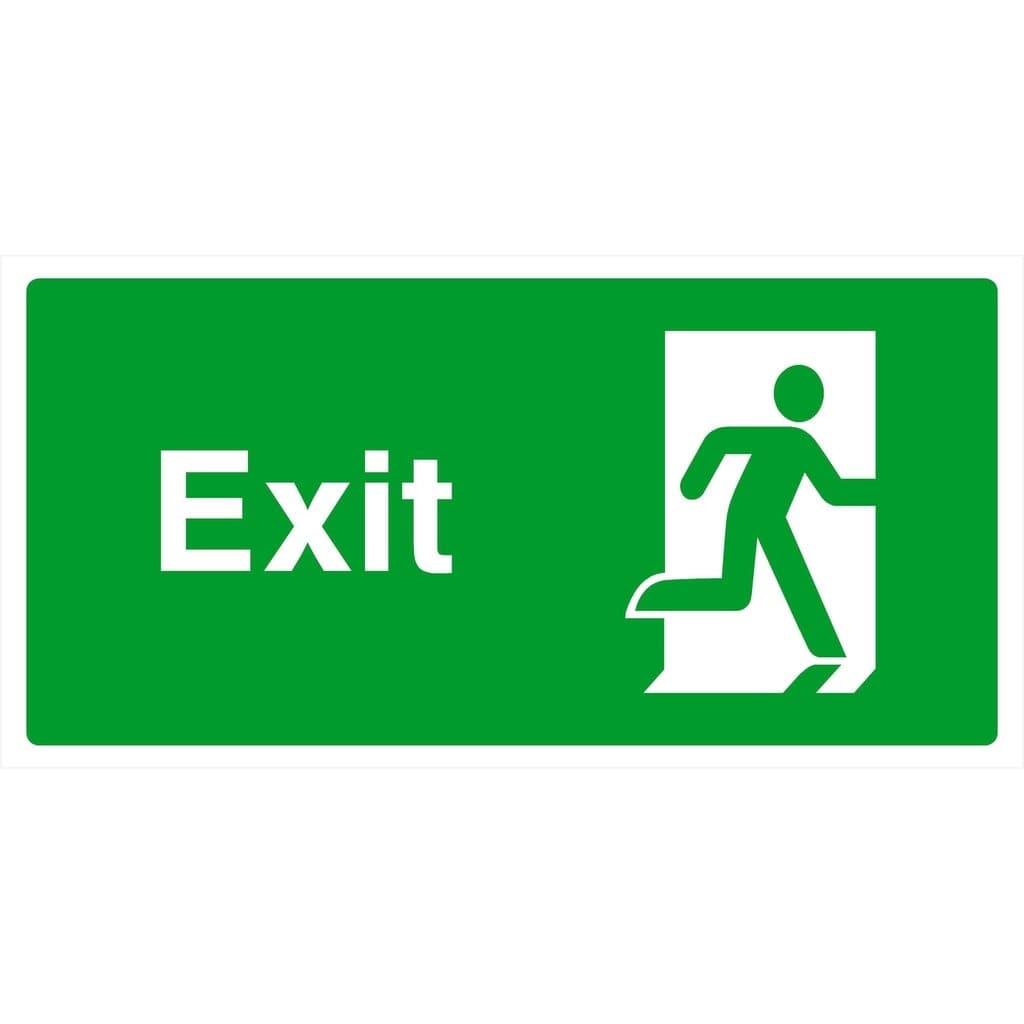 Exit Right Emergency Escape Sign - The Sign Shed