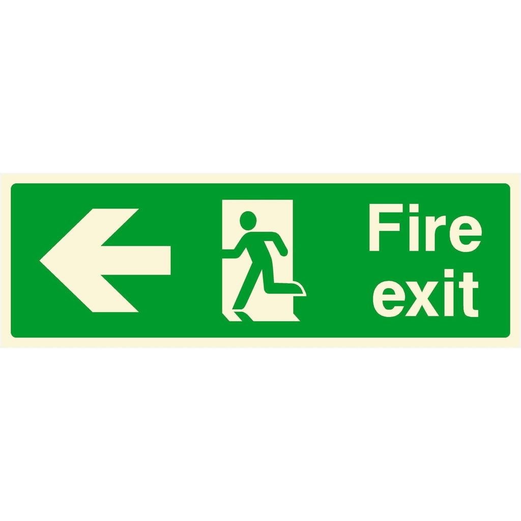 Fire Exit Left Arrow Sign - The Sign Shed