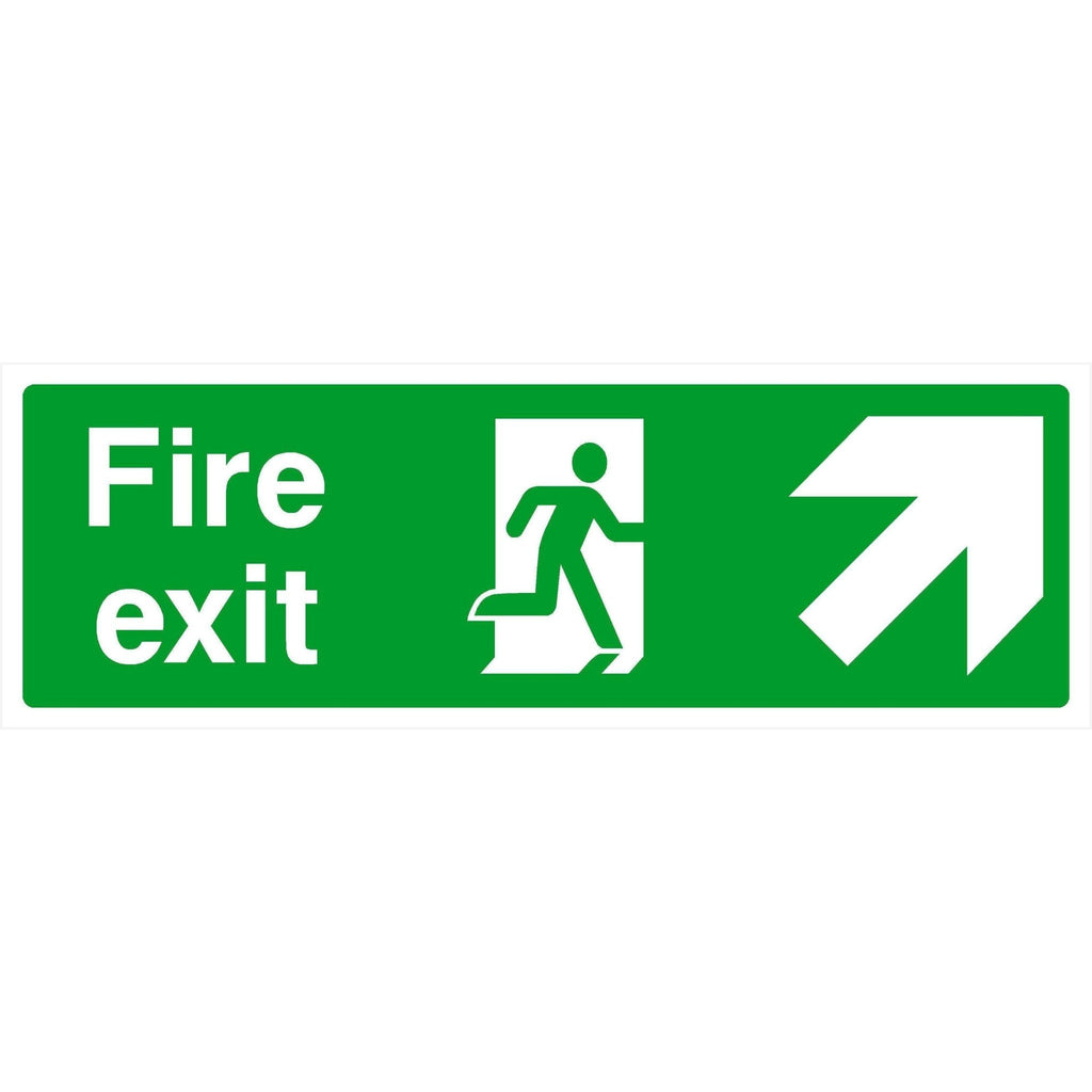 Fire Exit Sign Forward Right Arrow - The Sign Shed