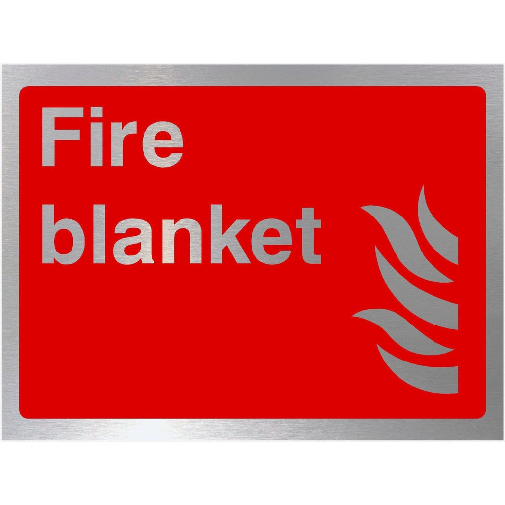 Fire Extinguisher Fire Blanket Landscape in Brushed Silver - The Sign Shed