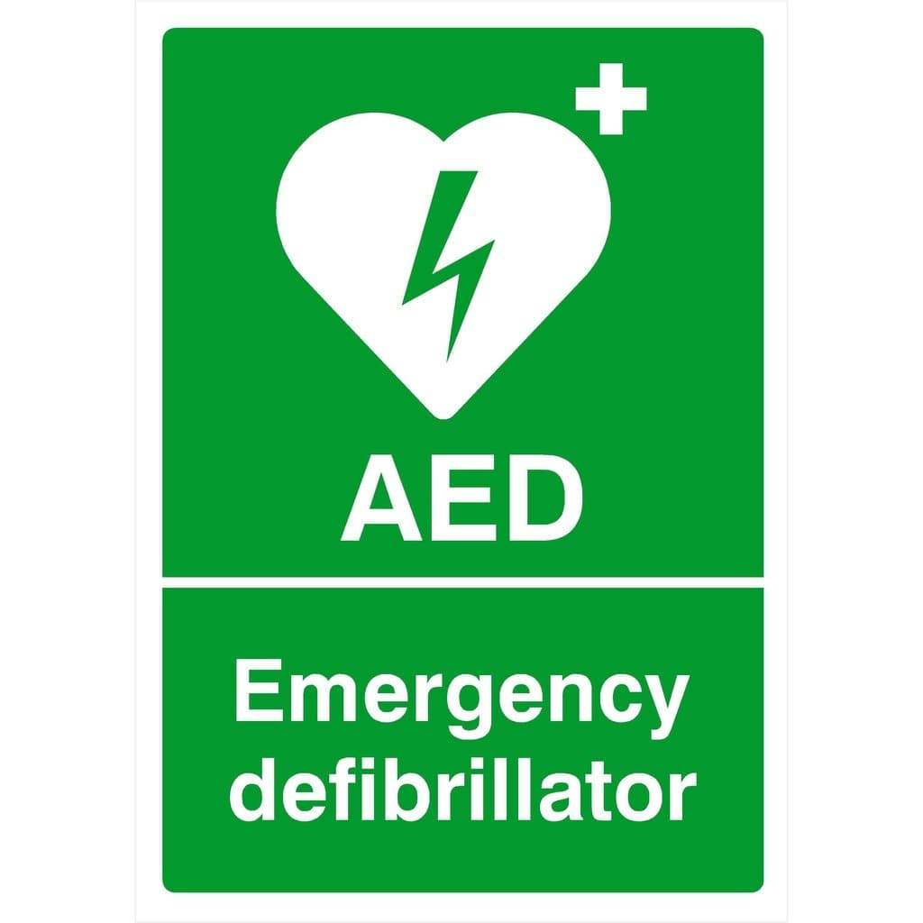 First Aid AED Emergency Defibrillator Sign - The Sign Shed