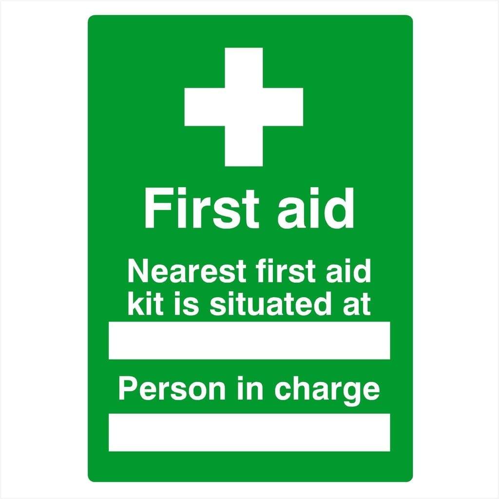 First Aid Kit Situated Sign - The Sign Shed