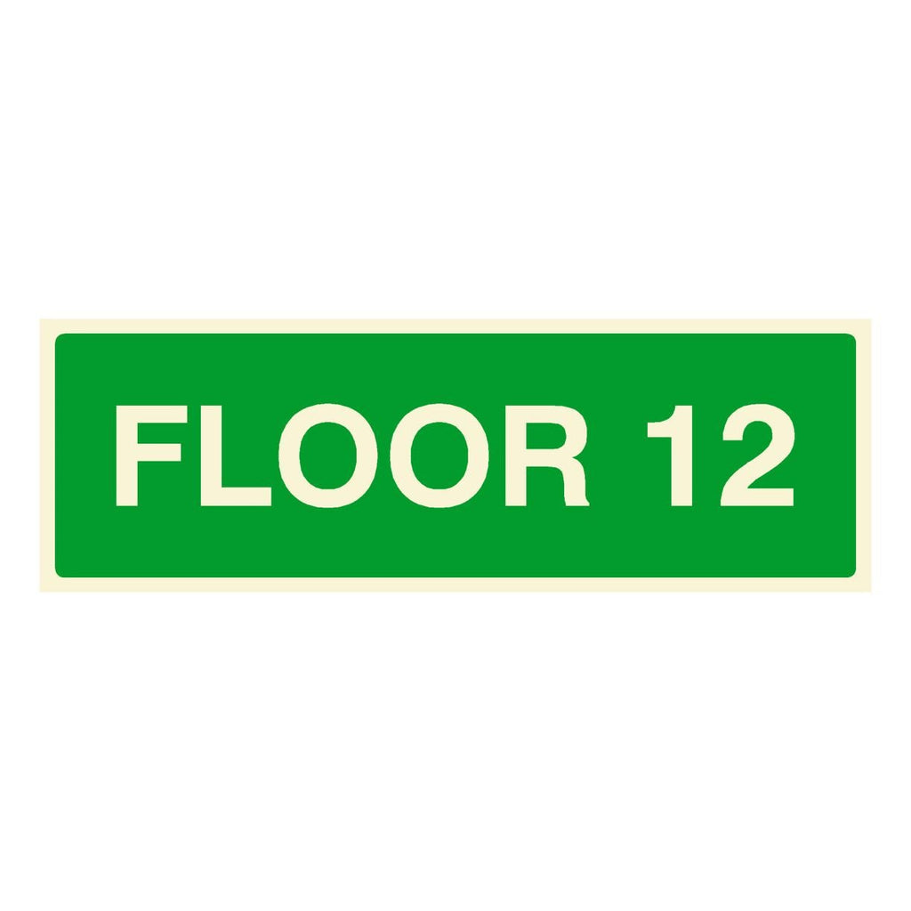 Floor 12 Identification Sign - The Sign Shed