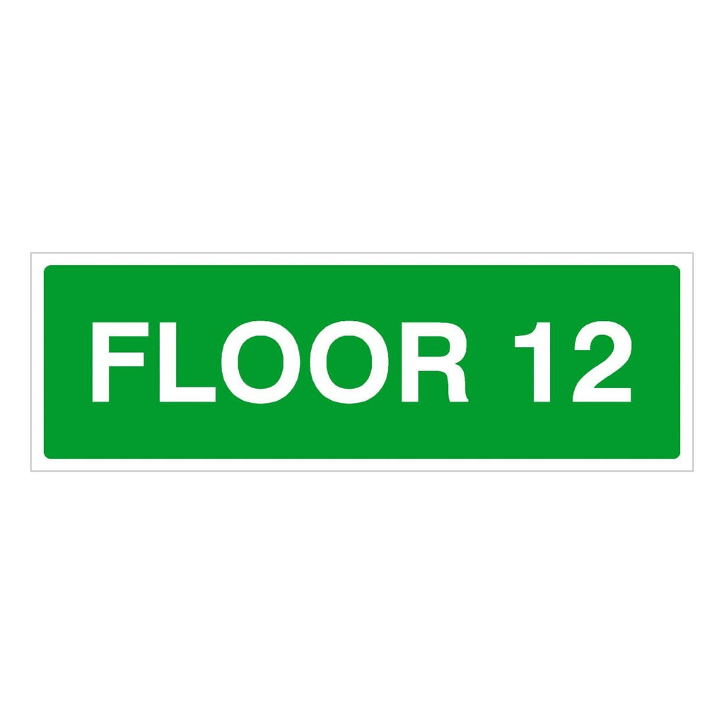 Floor 12 Identification Sign - The Sign Shed