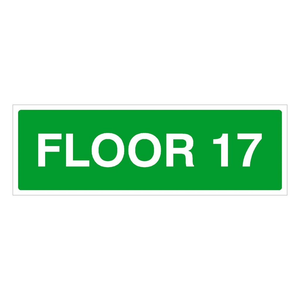 Floor 17 Identification Sign - The Sign Shed