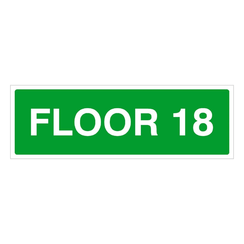 Floor 18 Identification Sign - The Sign Shed