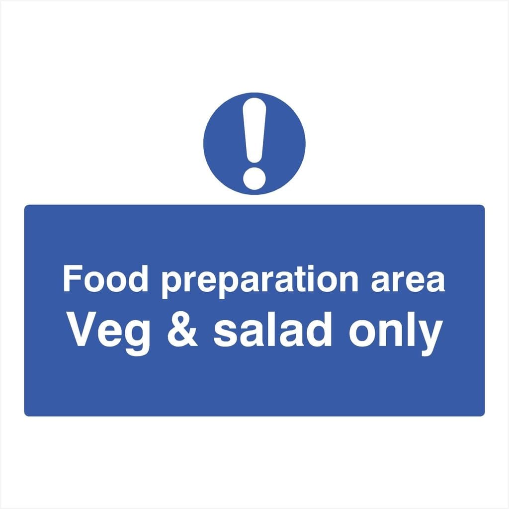 Food Preparation Veg And Salad Sign - The Sign Shed