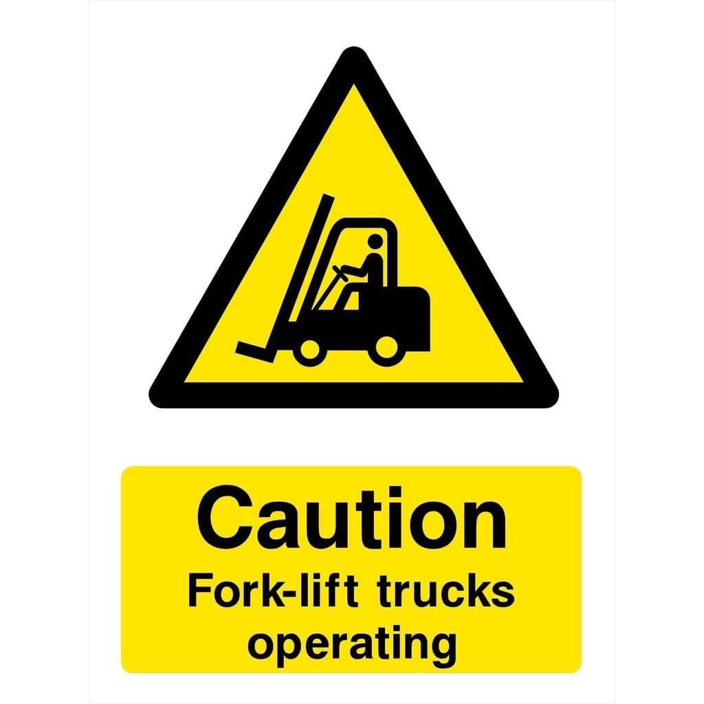 Fork-Lift Trucks Operating Sign - The Sign Shed