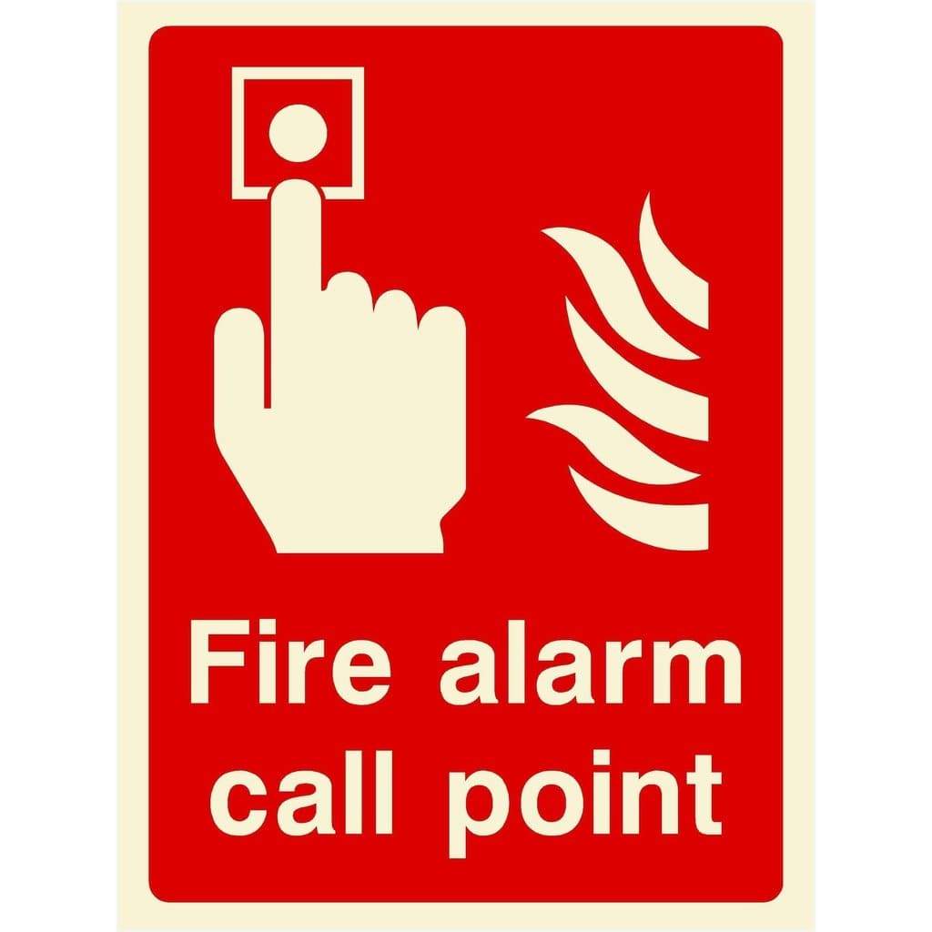 Glow In The Dark Fire Alarm Call Point Sign - The Sign Shed