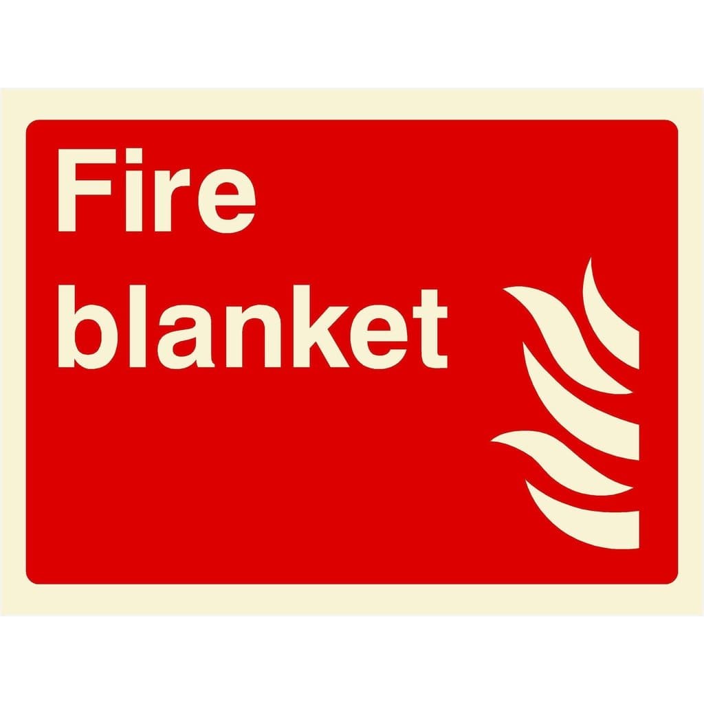 Glow In The Dark Fire Blanket Fire Extinguisher Sign - The Sign Shed