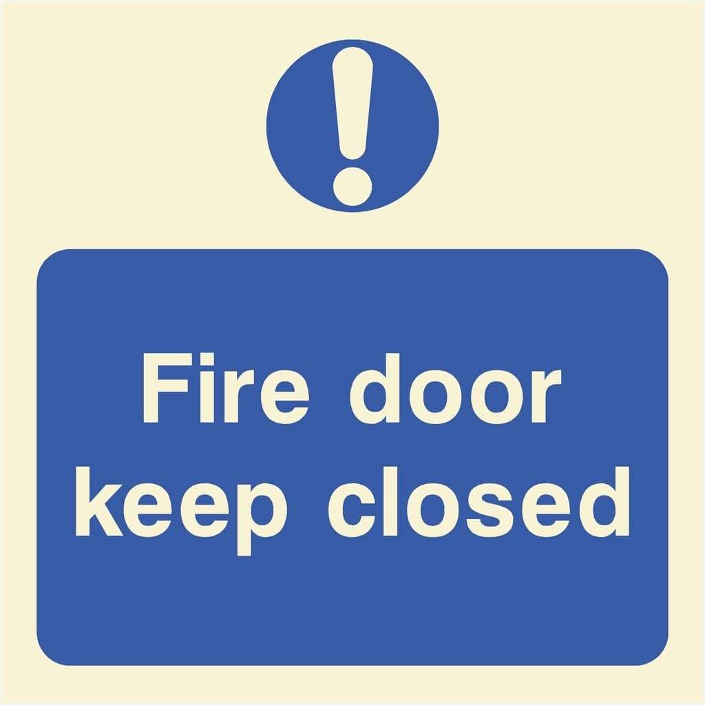 Glow In The Dark Fire Door Keep Closed Sign - The Sign Shed