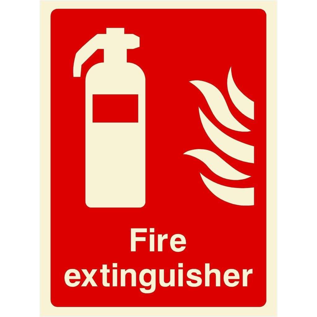 Glow In The Dark Fire Extinguisher Sign - The Sign Shed
