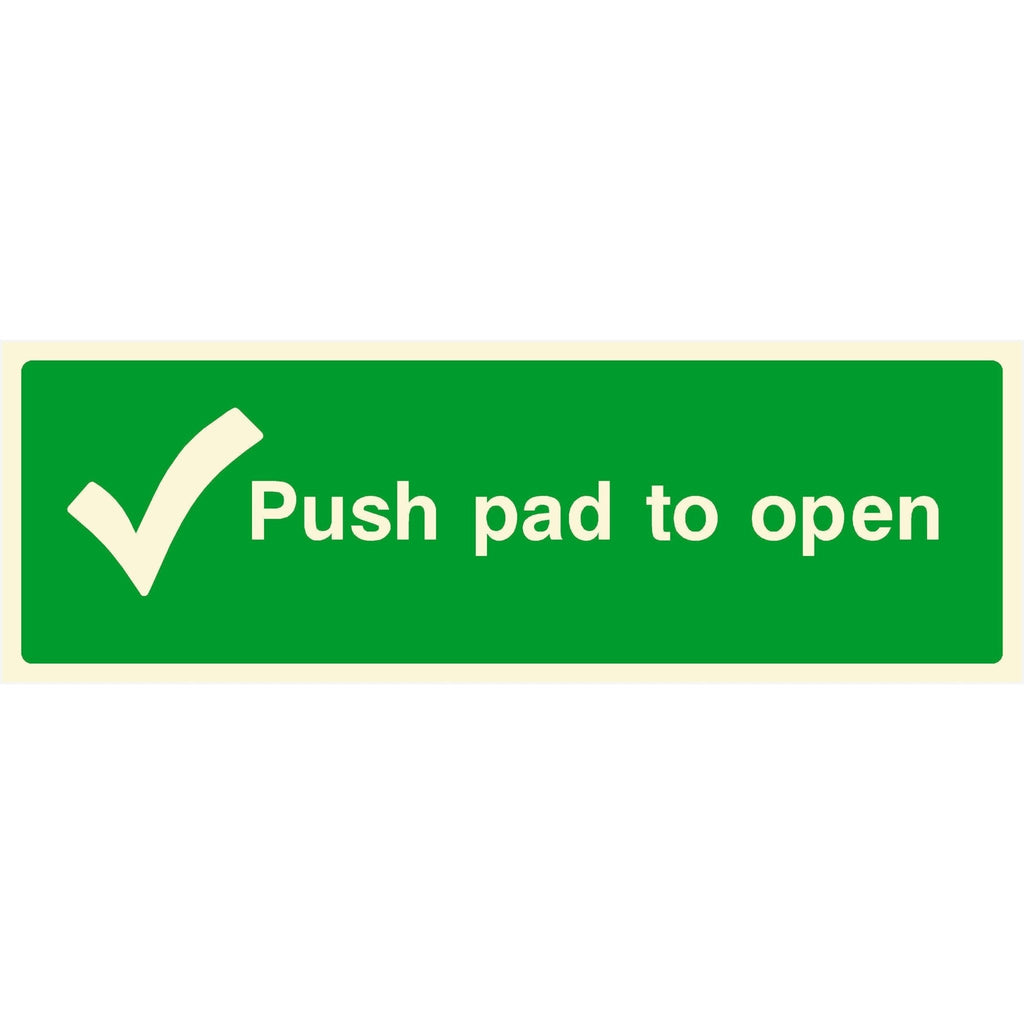 Glow Push Pad To Open Sign - The Sign Shed