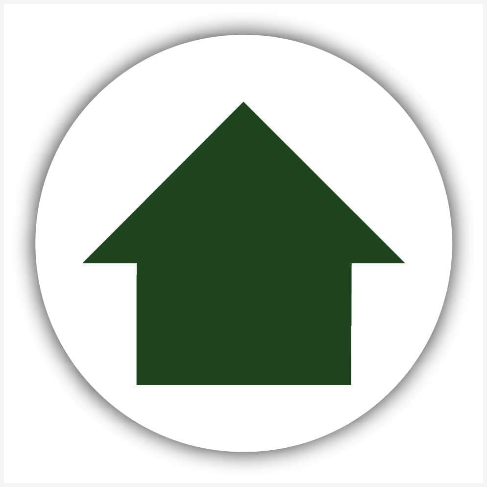 Green Arrow Waymarker sign - The Sign Shed