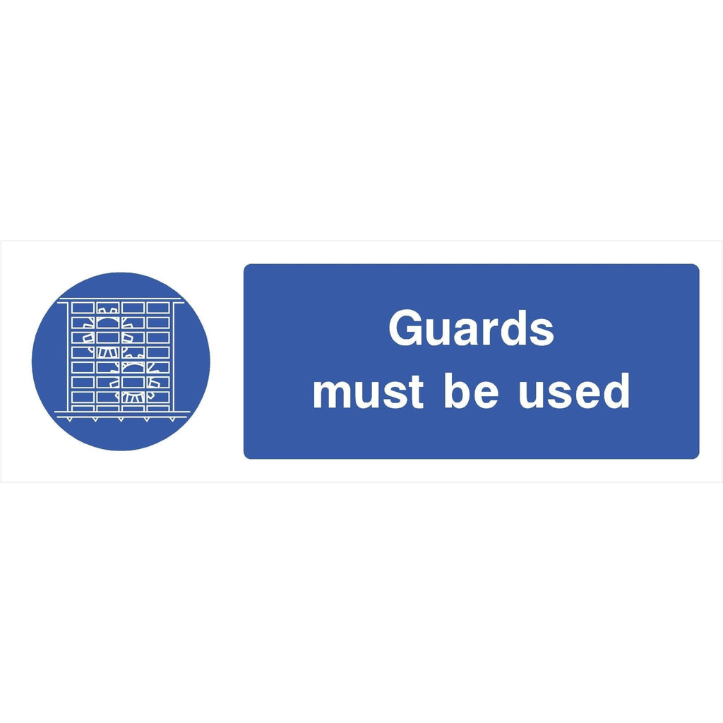 Guards Must Be Used Sign Landscape - The Sign Shed