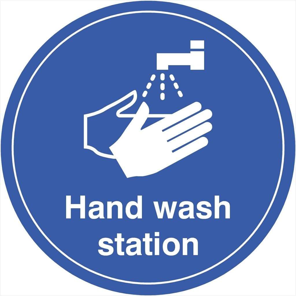Hand Wash Station Floor Sticker - The Sign Shed