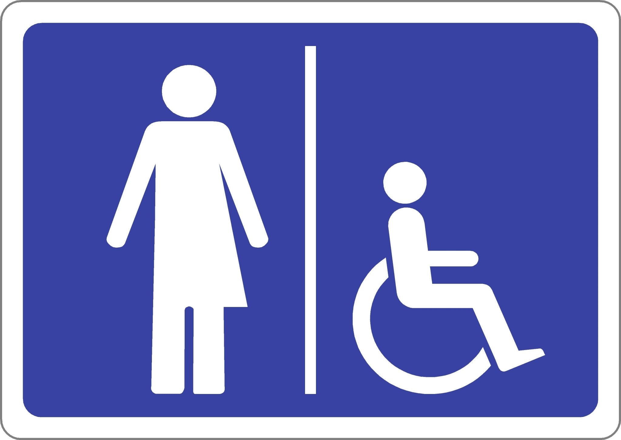 Inclusive Disabled Icon Toilet Sign - The Sign Shed