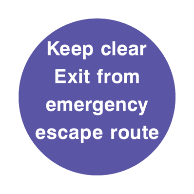 Keep Clear Exit From Emergency Escape Route Sign - The Sign Shed