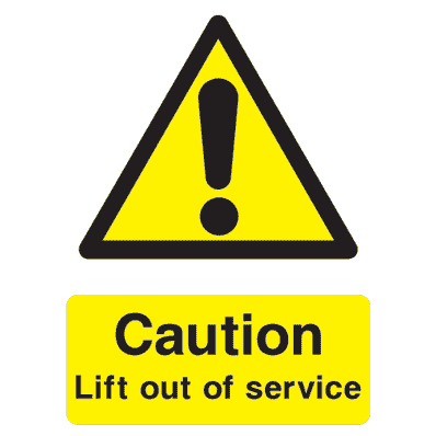 Lift Out Of Service Sign - The Sign Shed