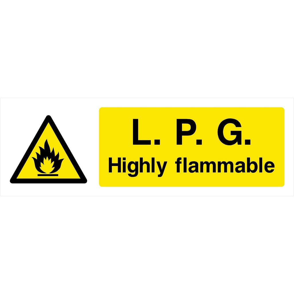 LPG Highly Flammable Safety Sign - The Sign Shed