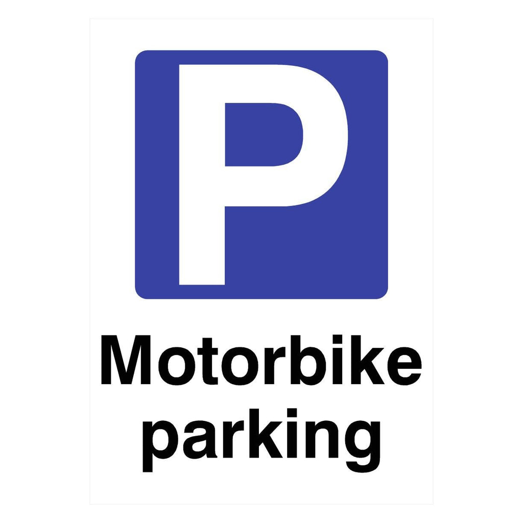 Motorbike Parking P Sign - The Sign Shed