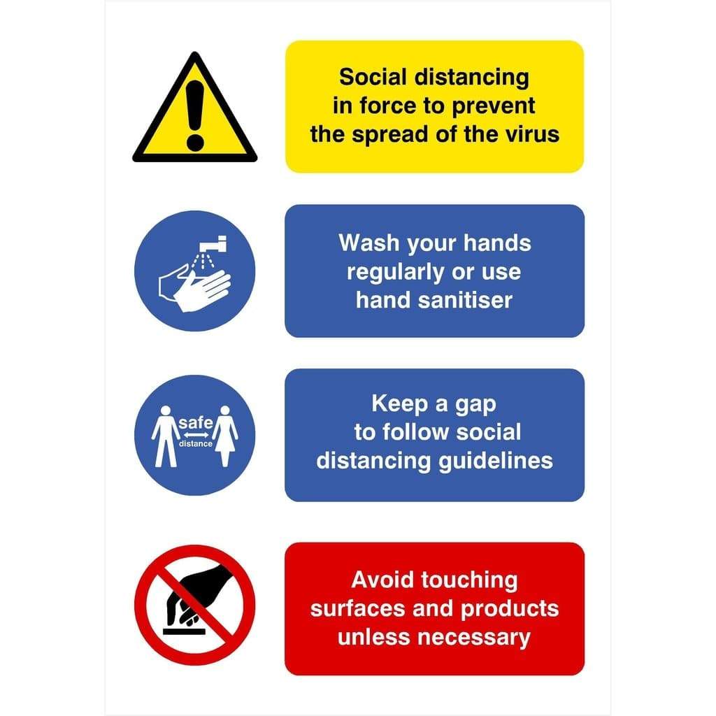 Multi Purpose Social Distance Sign - The Sign Shed