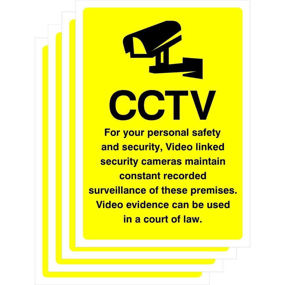 Multipack CCTV Security Sign | 5 Pack - The Sign Shed