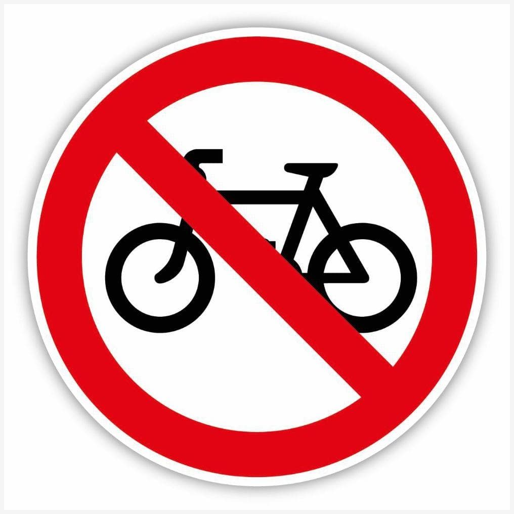 No Cyclists Waymarker sign - The Sign Shed