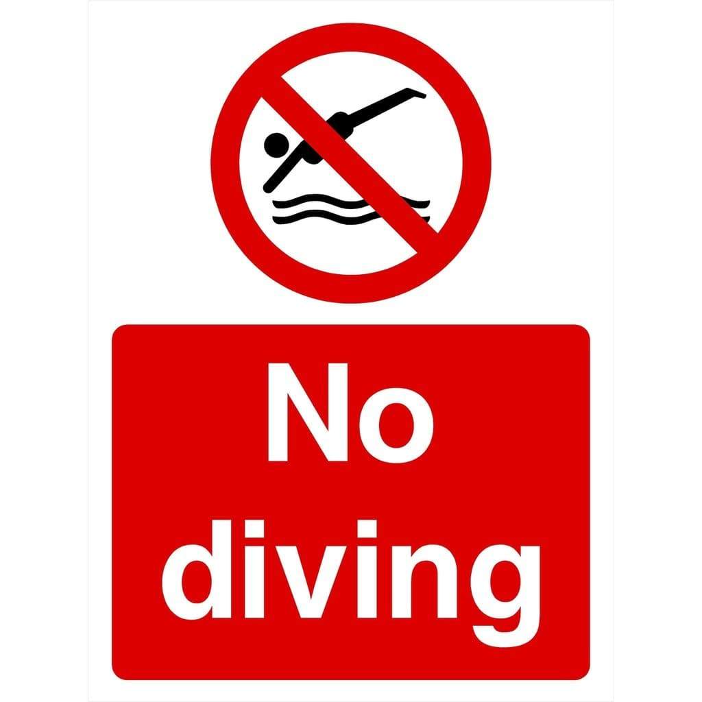 No Diving Sign - The Sign Shed