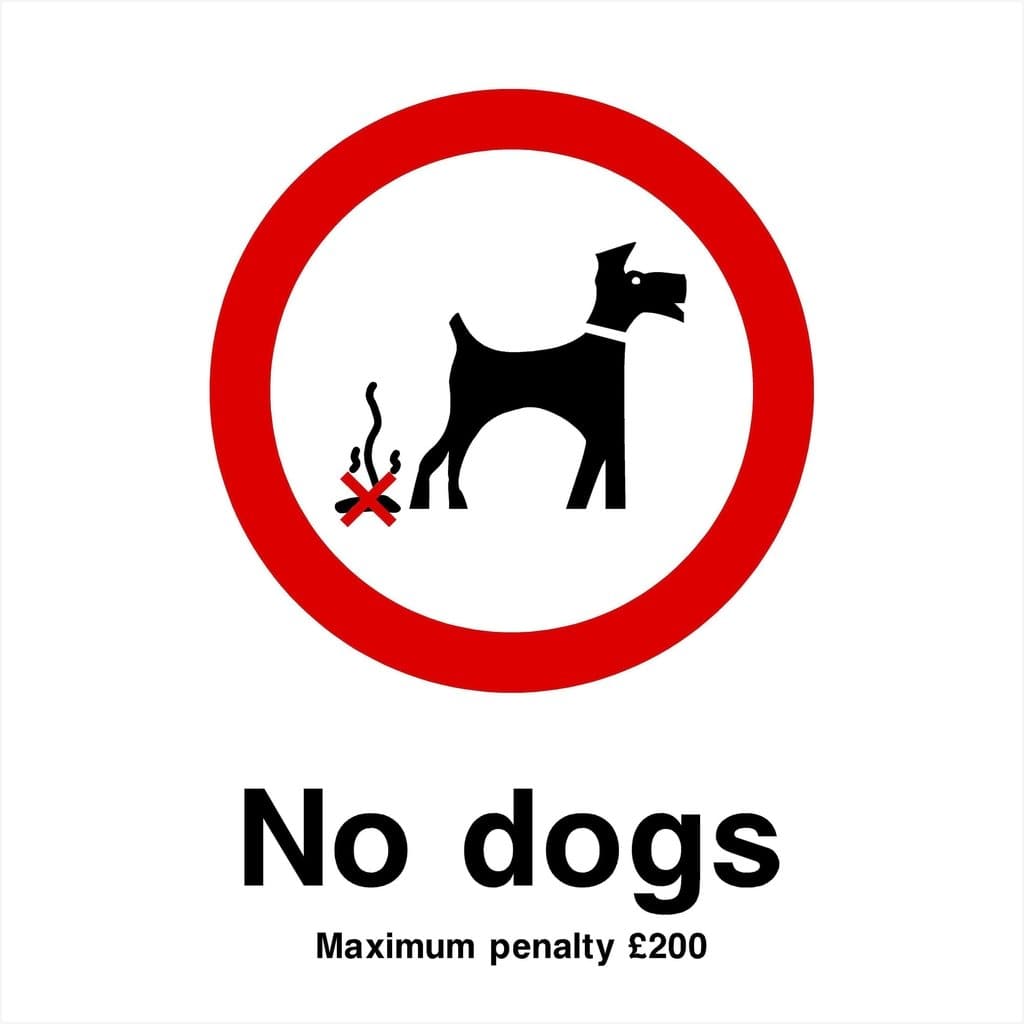 No Dogs Maximum Penalty Sign - The Sign Shed