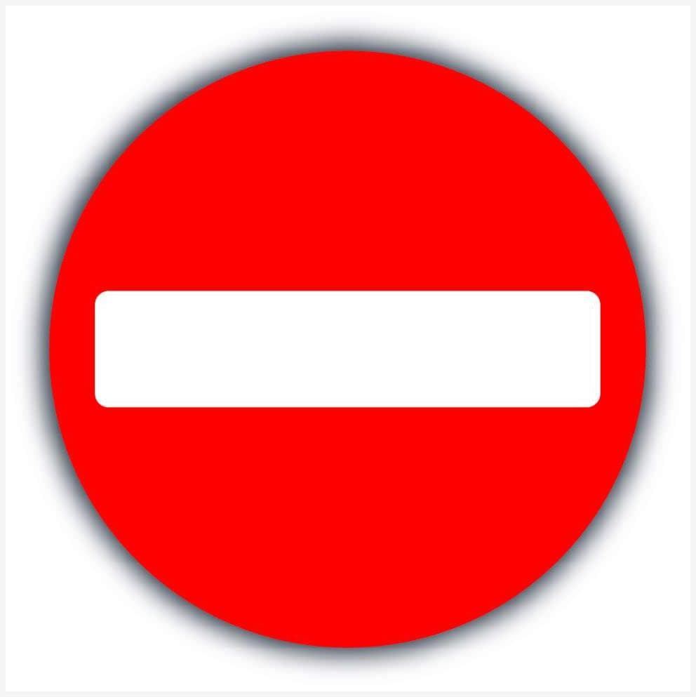No Entry Waymarker sign - The Sign Shed