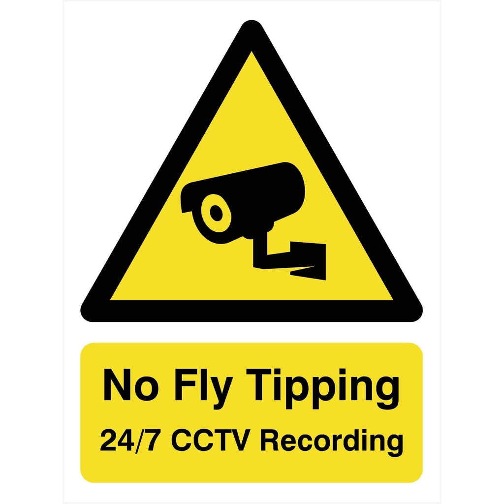 No Fly Tipping 24/7 CCTV Sign - The Sign Shed