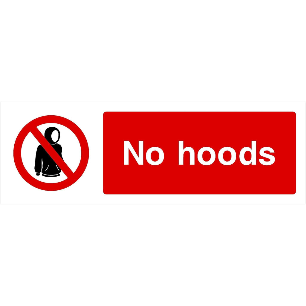 No Hoods Sign - The Sign Shed