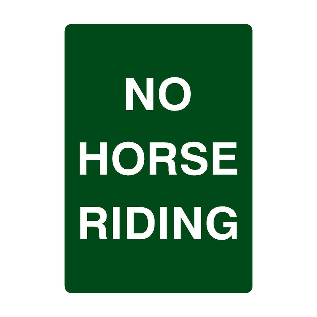 No Horse Riding Sign Portrait - The Sign Shed