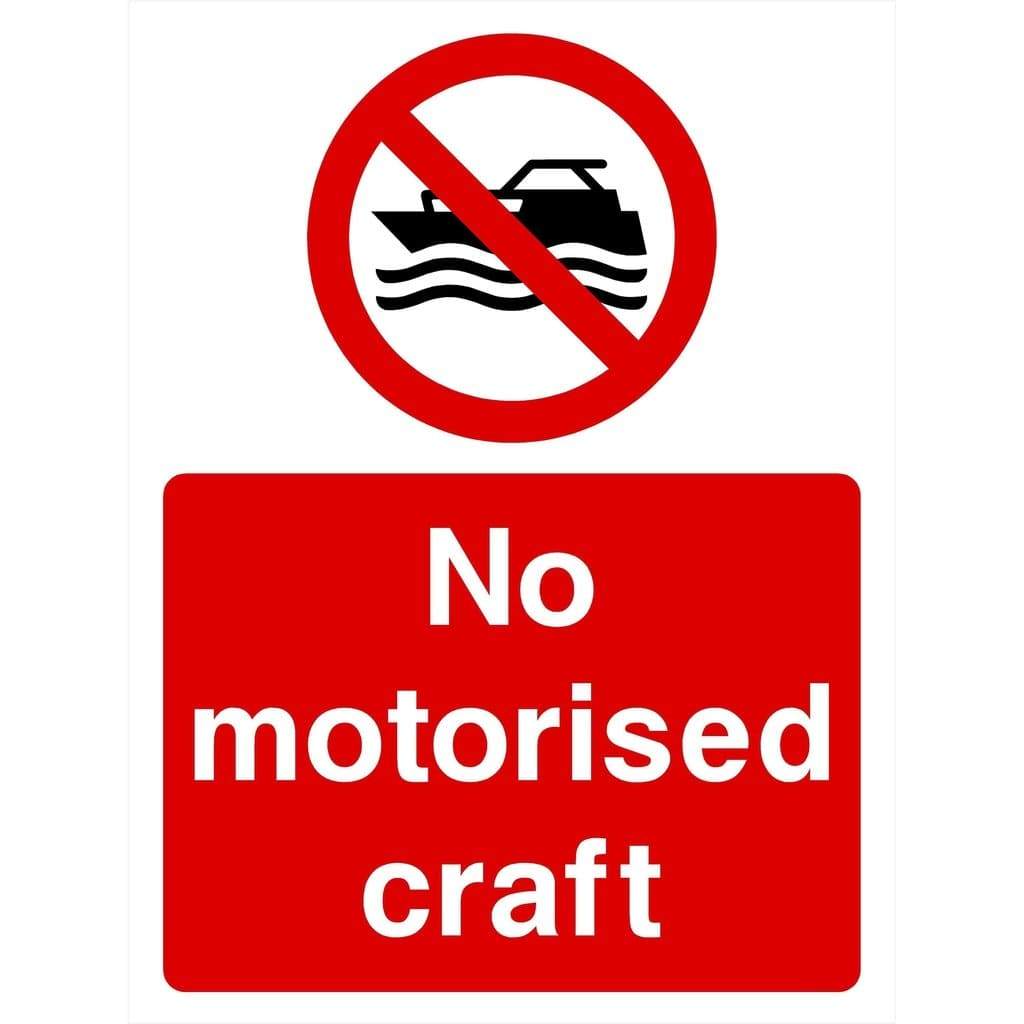 No Motorised Craft Sign - The Sign Shed