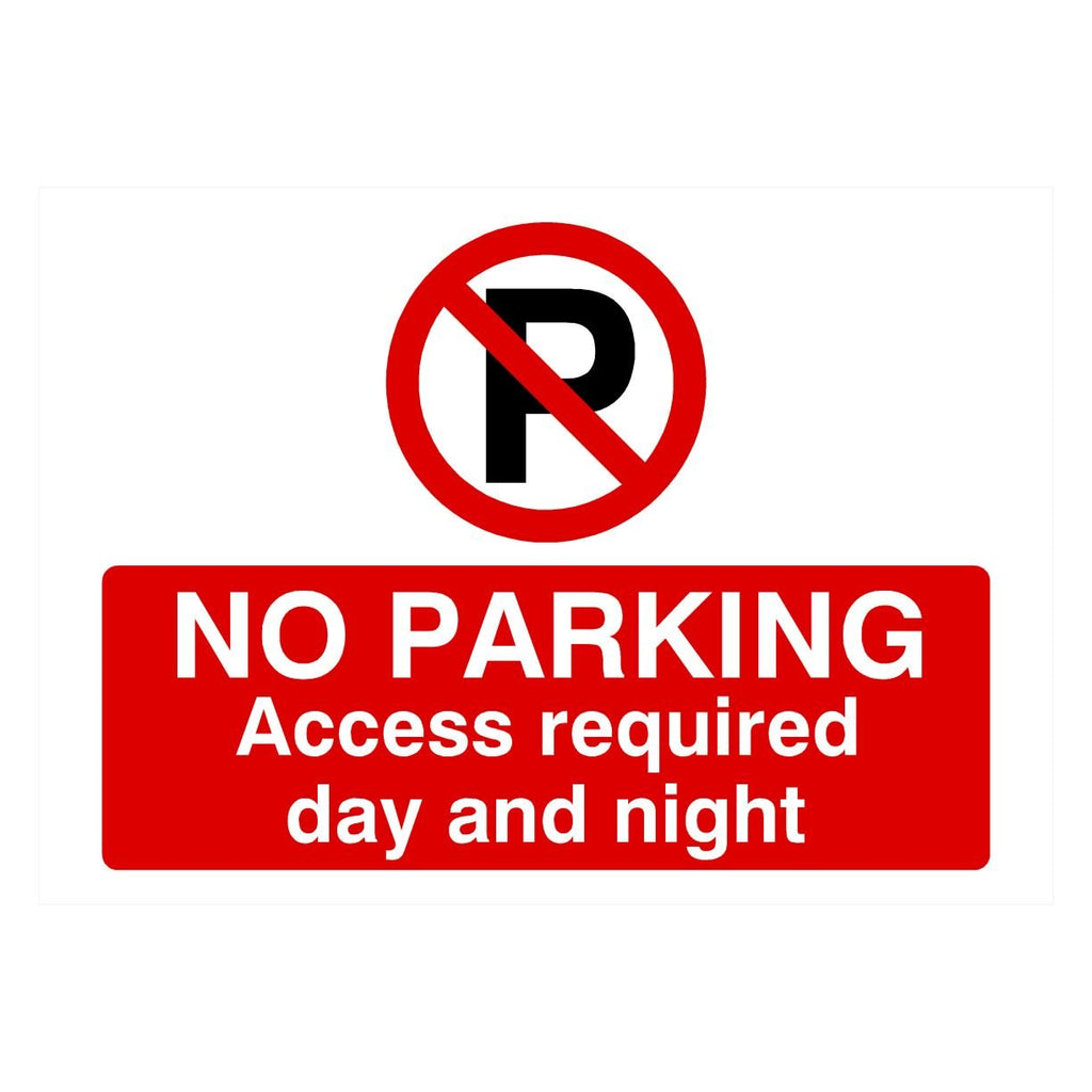No Parking Access Required Day And Night P Sign Landscape - The Sign Shed
