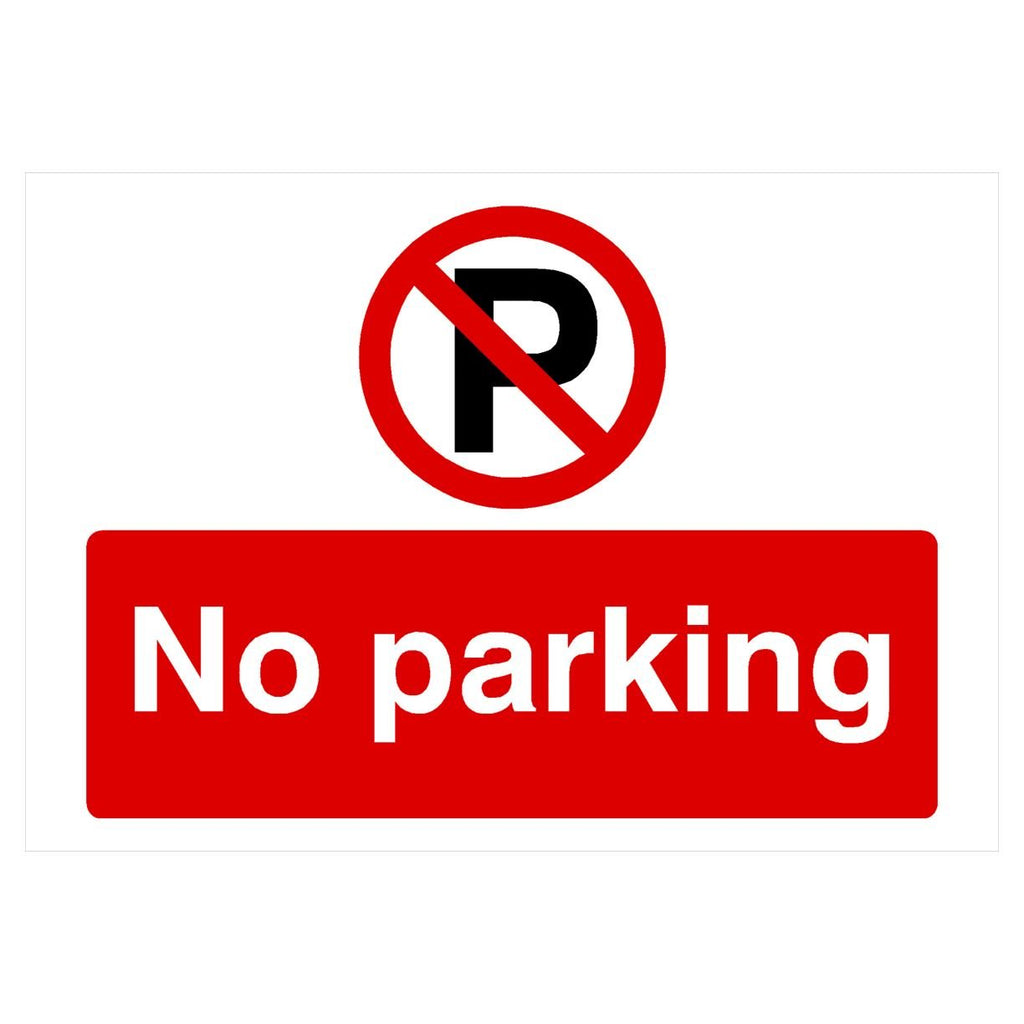 No Parking P Sign Landscape - The Sign Shed
