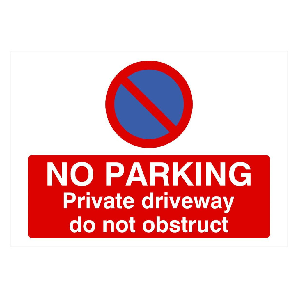 No Parking Private Driveway At Any Time Landscape - The Sign Shed