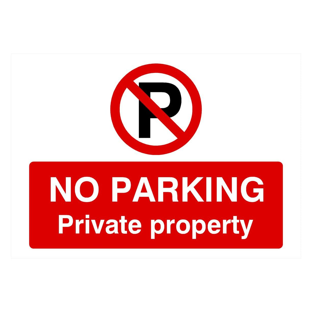 No Parking Private Property P Sign Landscape - The Sign Shed