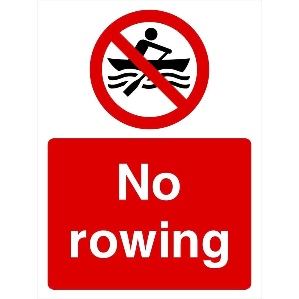 No Rowing Sign - The Sign Shed