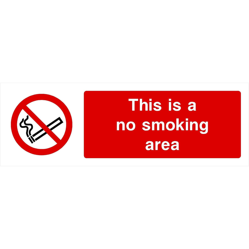 No Smoking Area Sign - The Sign Shed