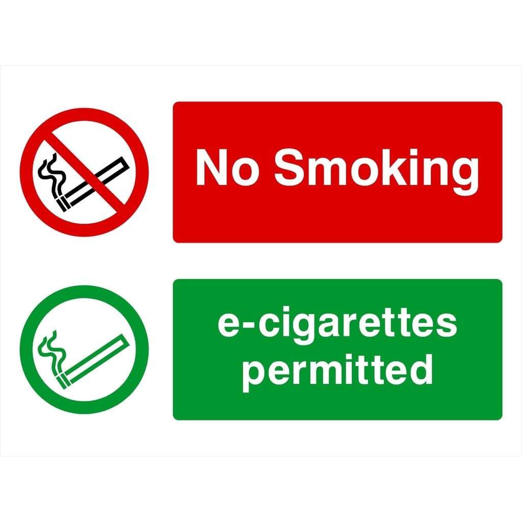 No Smoking E-Cigarettes Permitted Smoking Area Sign - The Sign Shed