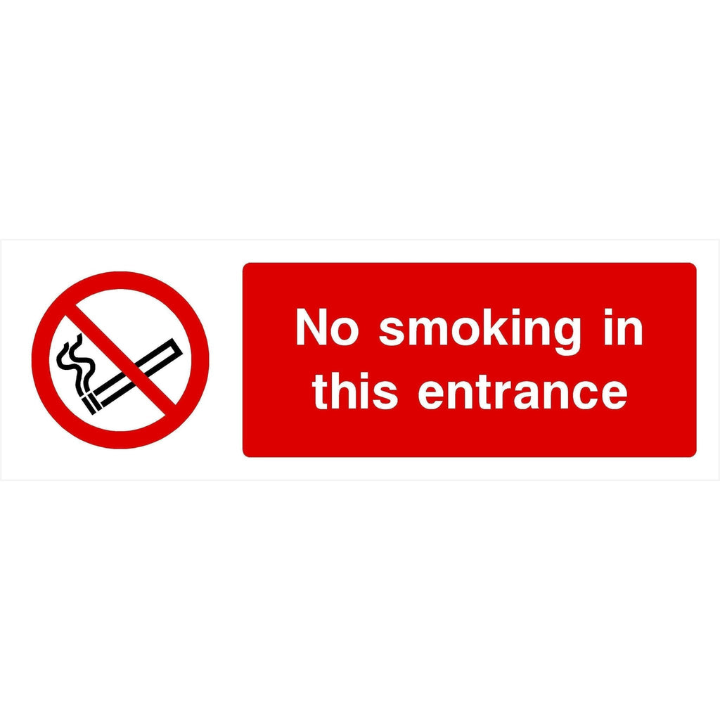No Smoking In This Entrance Sign - The Sign Shed