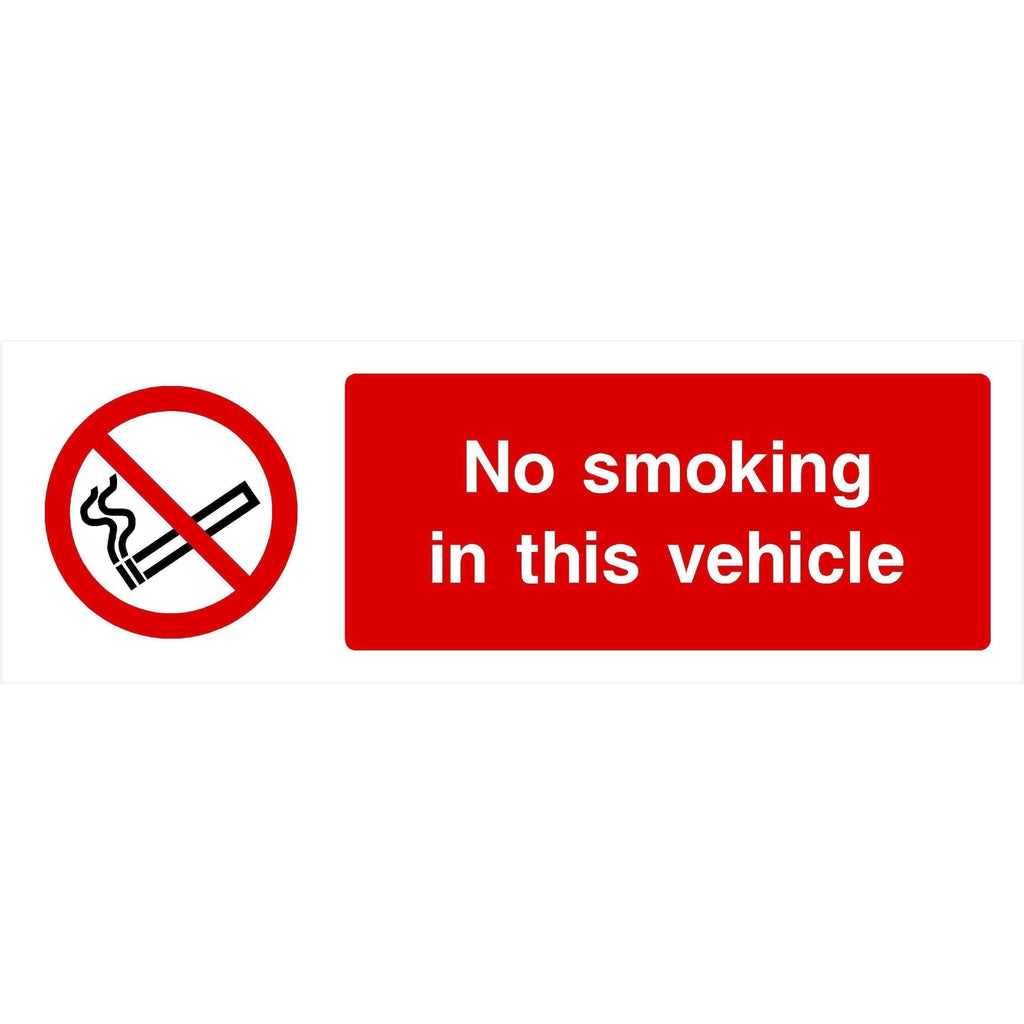 No Smoking In This Vehicle Sign - The Sign Shed