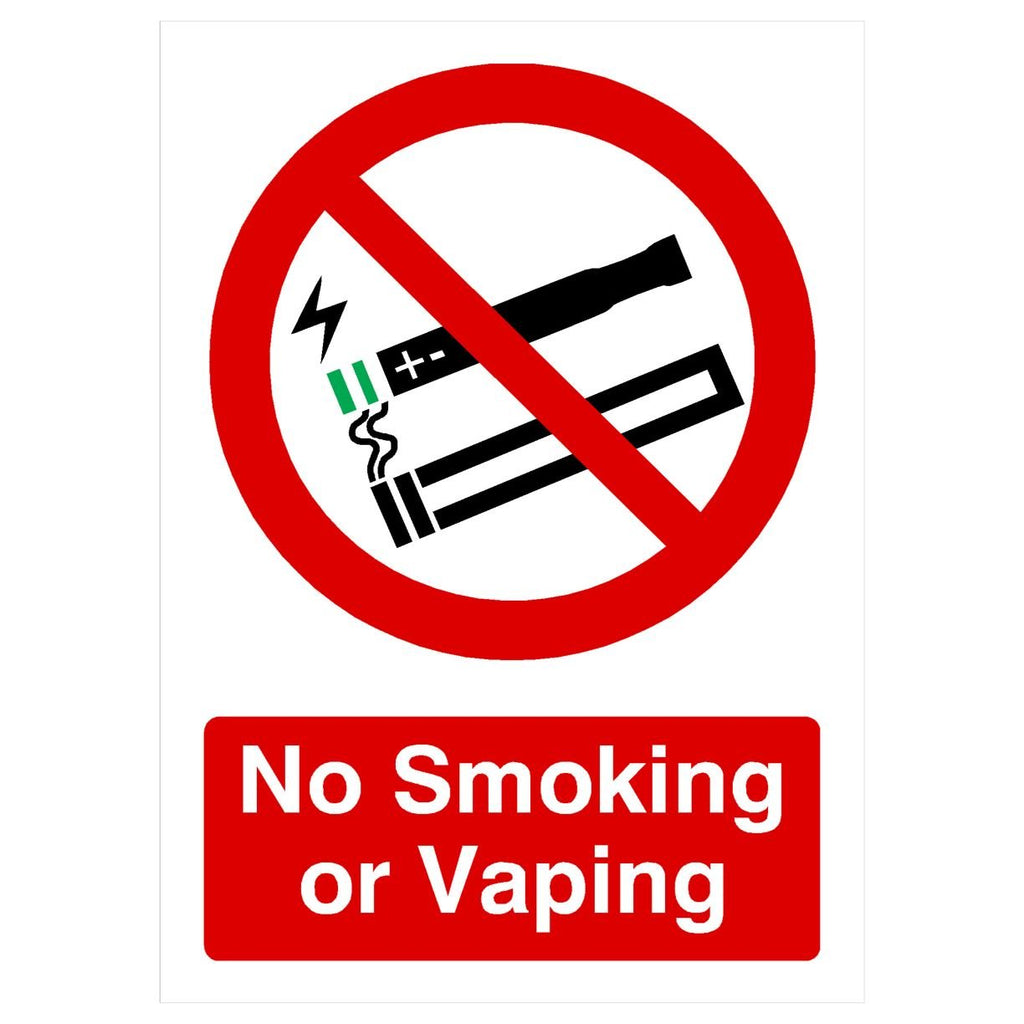 No Smoking or Vaping Sign - The Sign Shed